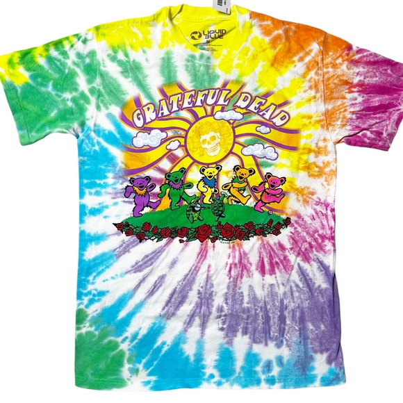 Liquid Blue Other - NWT Liquid Blue Grateful Dead Sunshine Dancing Bears Tie Dye T-Shirt Unisex M